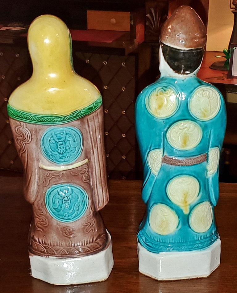 Vintage Pair of Chinese Ceramic Monks at 1stDibs