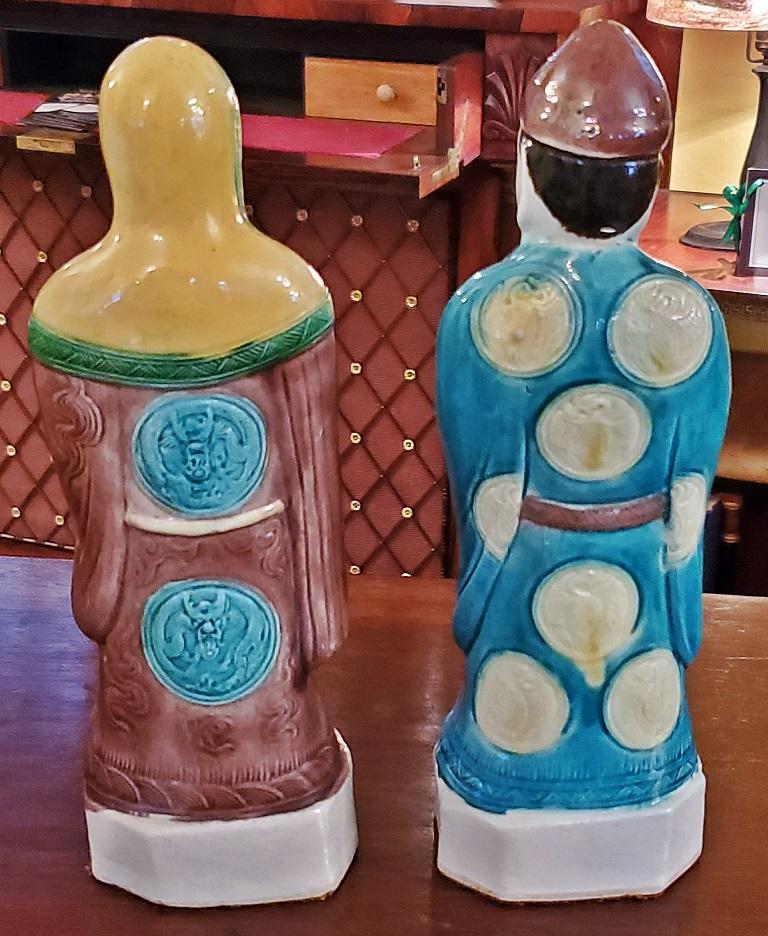 Vintage Pair of Chinese Ceramic Monks at 1stDibs