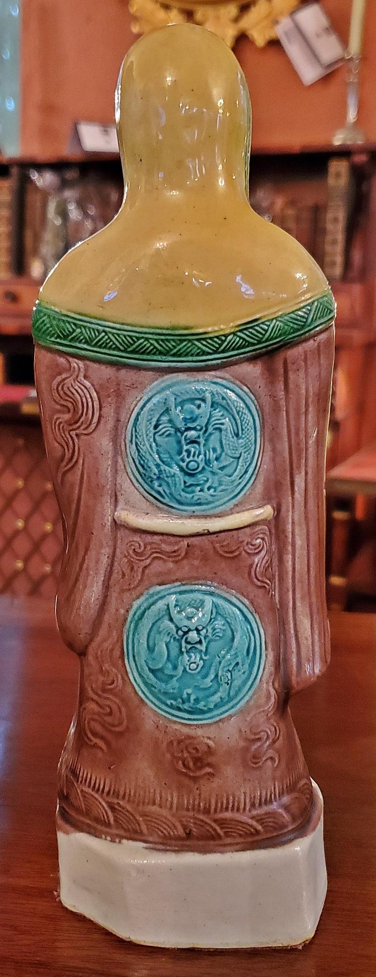 Vintage Pair of Chinese Ceramic Monks at 1stDibs