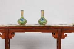 Vintage Pair of Floral Chinese Vases