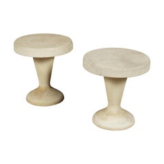 Vintage Pair of Concrete Side tables From France, 1950s