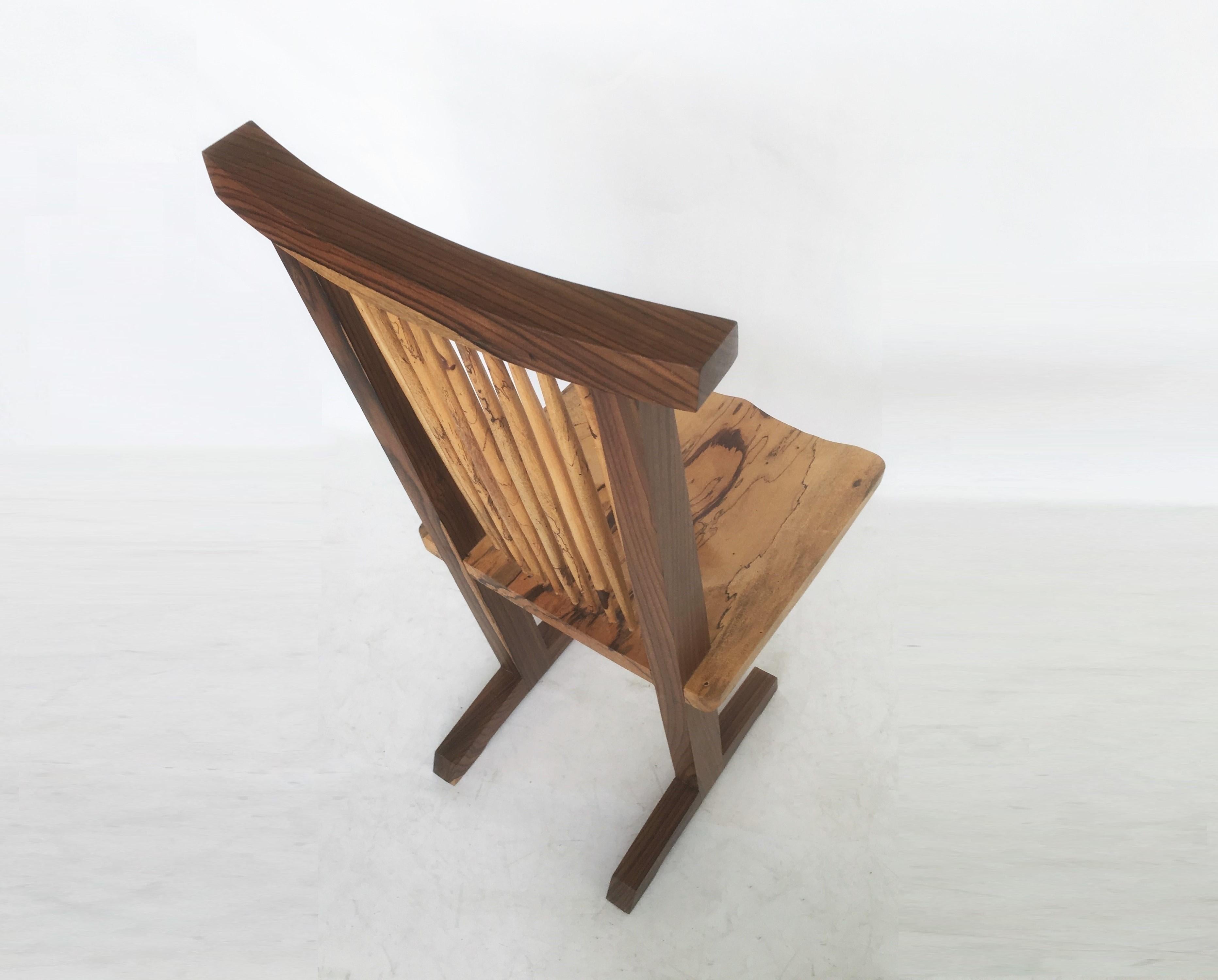 Vintage-Paar konischer Stühle:: nach George Nakashima im Angebot 1