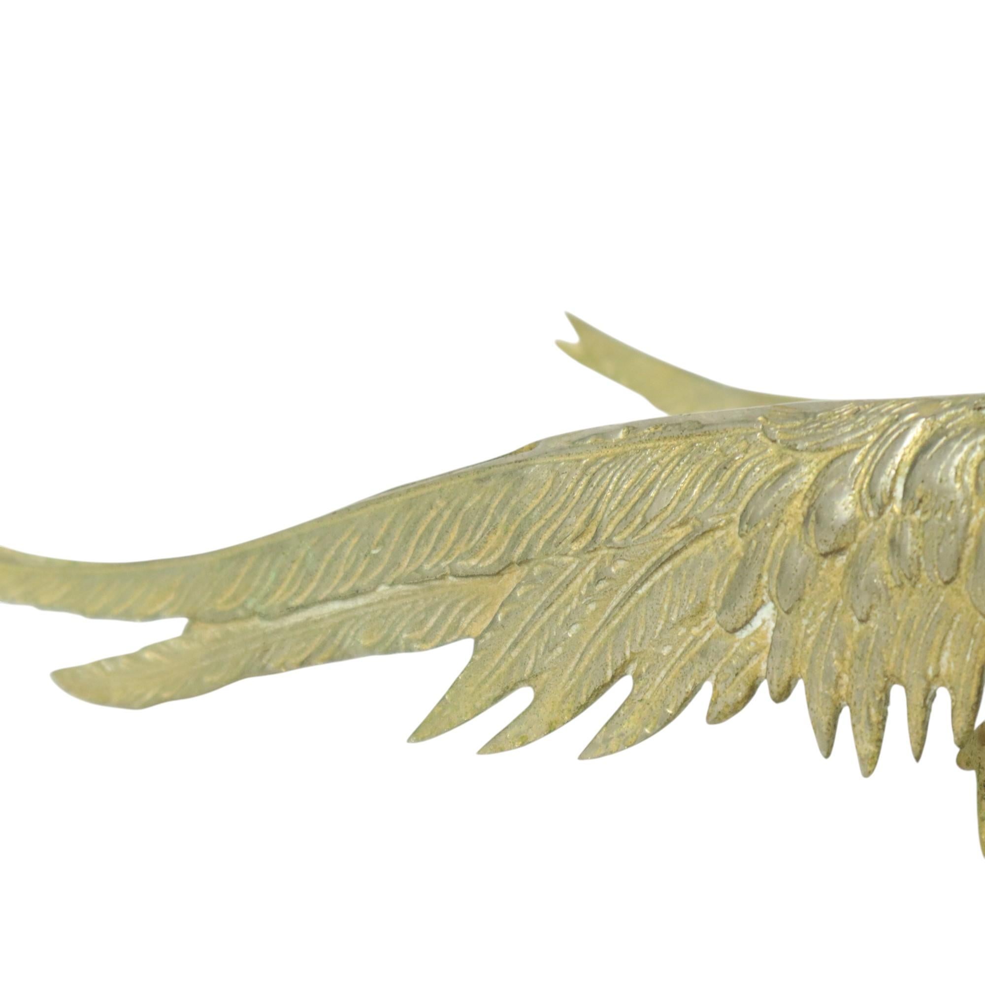 Coppia di sculture di fagiani in rame vintage Francia 32 cm in vendita 3