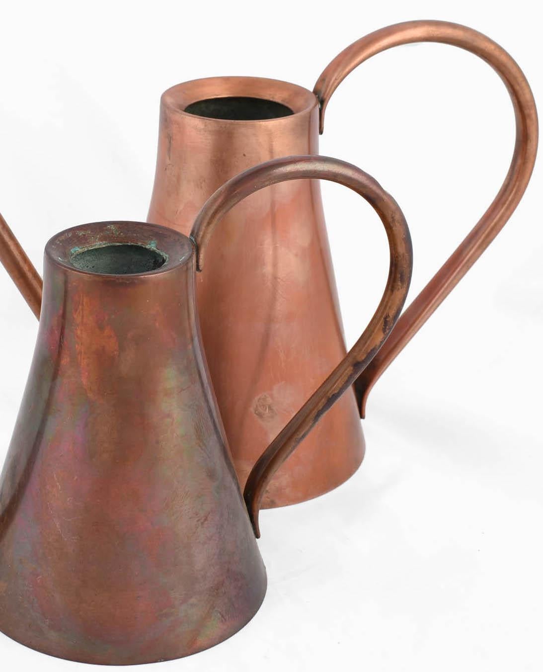 Vintage Pair of Copper Pitchers by Harald Buchrucker - Germany 1950s In Good Condition In Roma, IT