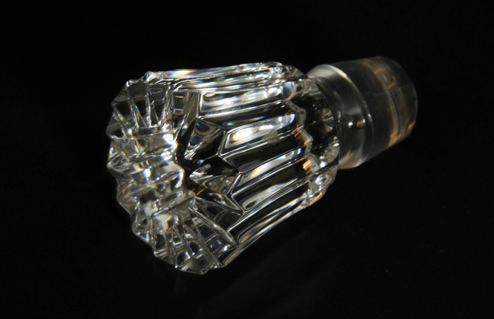 Vintage Pair of Cut Crystal Glass Decanters London, 1967 C J Vander 1