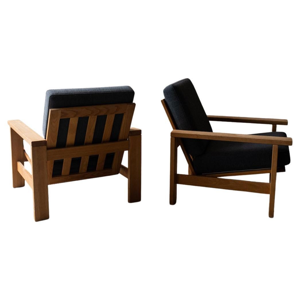 Vintage Pair of Danish Lounge Chairs from France, circa 1960