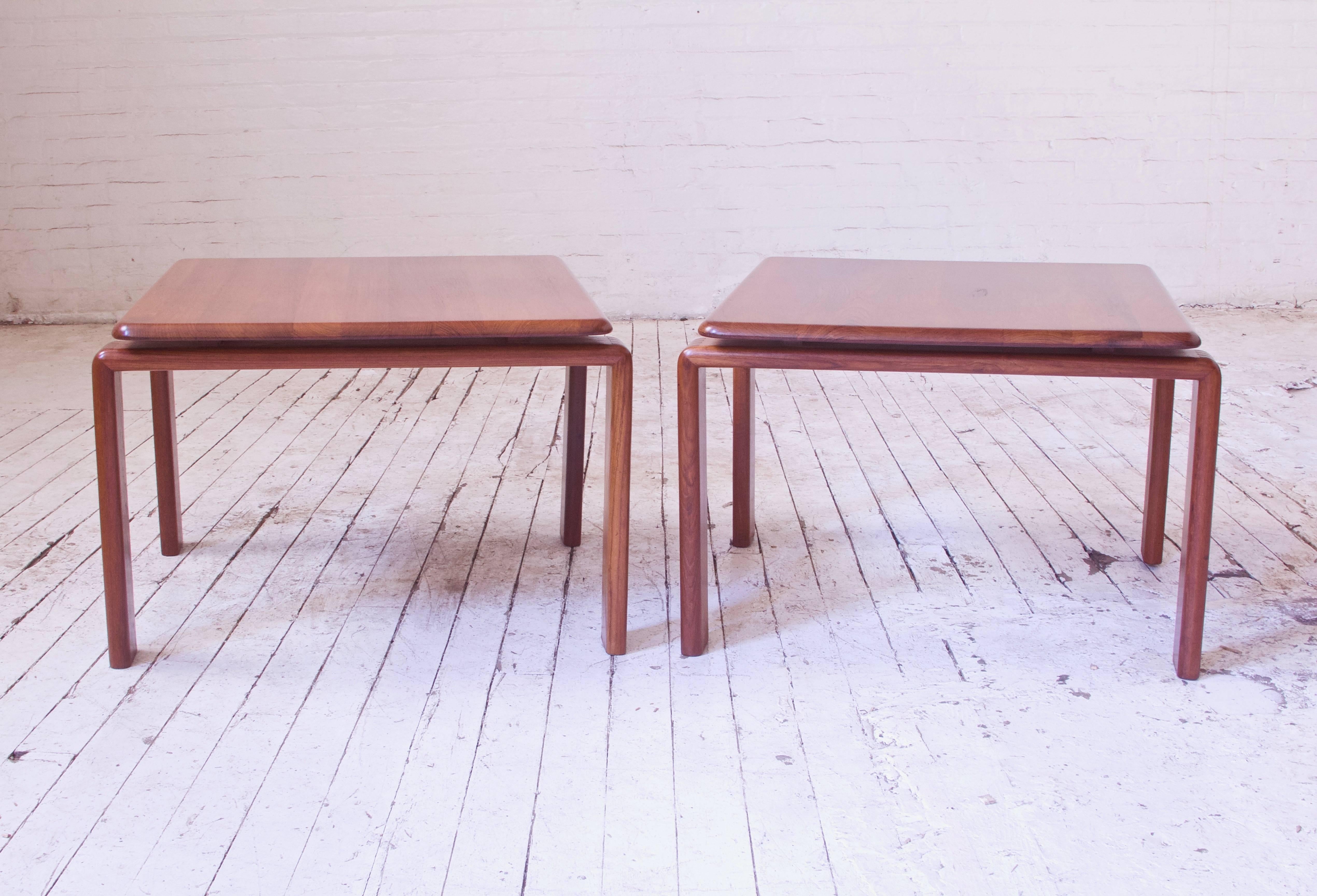 Scandinavian Modern Vintage Pair of Danish Modern Side Tables in Teak, Denmark, 1970s