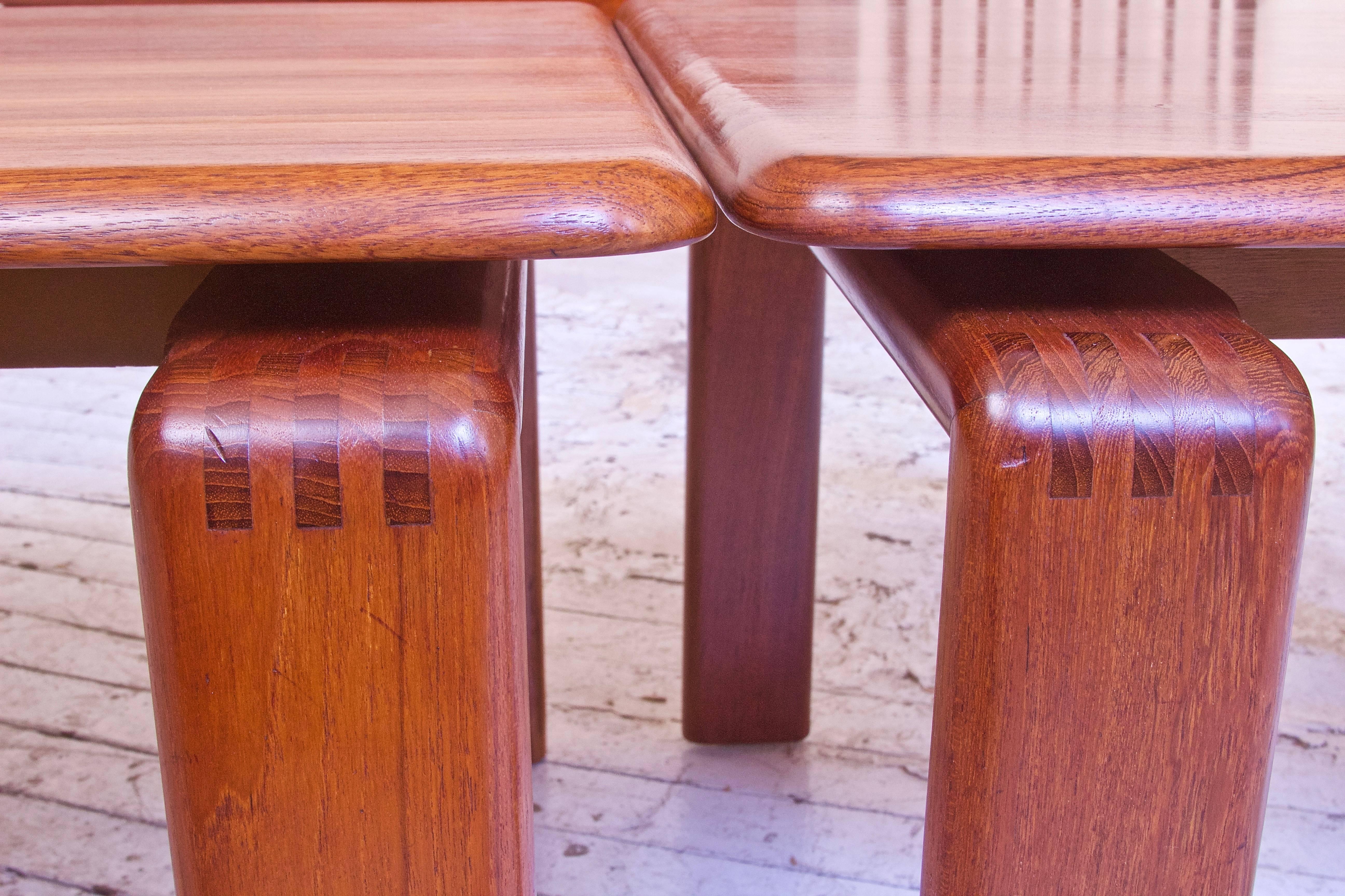 Vintage Pair of Danish Modern Side Tables in Teak, Denmark, 1970s In Excellent Condition In Brooklyn, NY