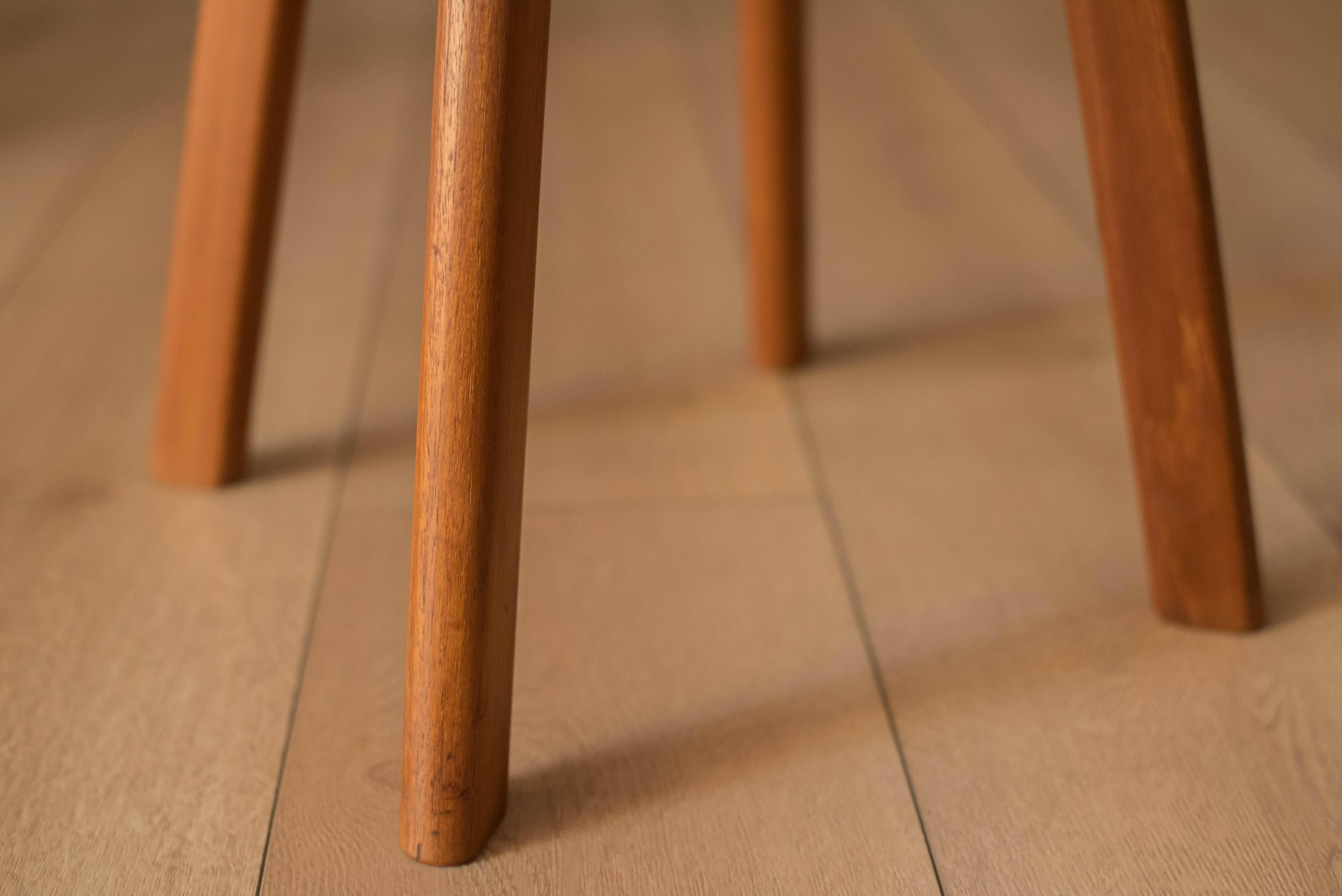 Vintage Pair of Danish Teak Bar & Counter Stools by Hans Olsen for Frem Rojle 4