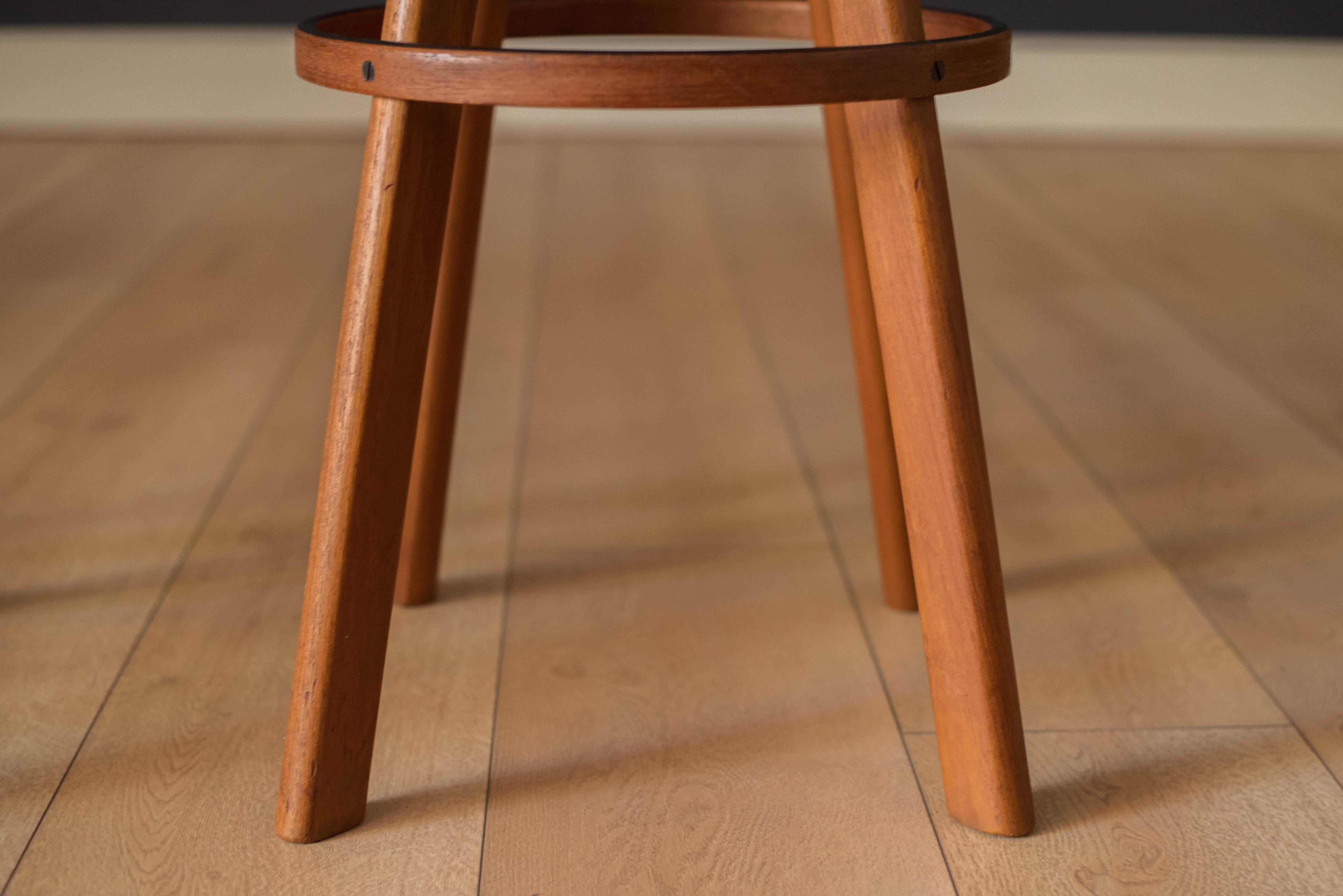 Vintage Pair of Danish Teak Bar & Counter Stools by Hans Olsen for Frem Rojle 2