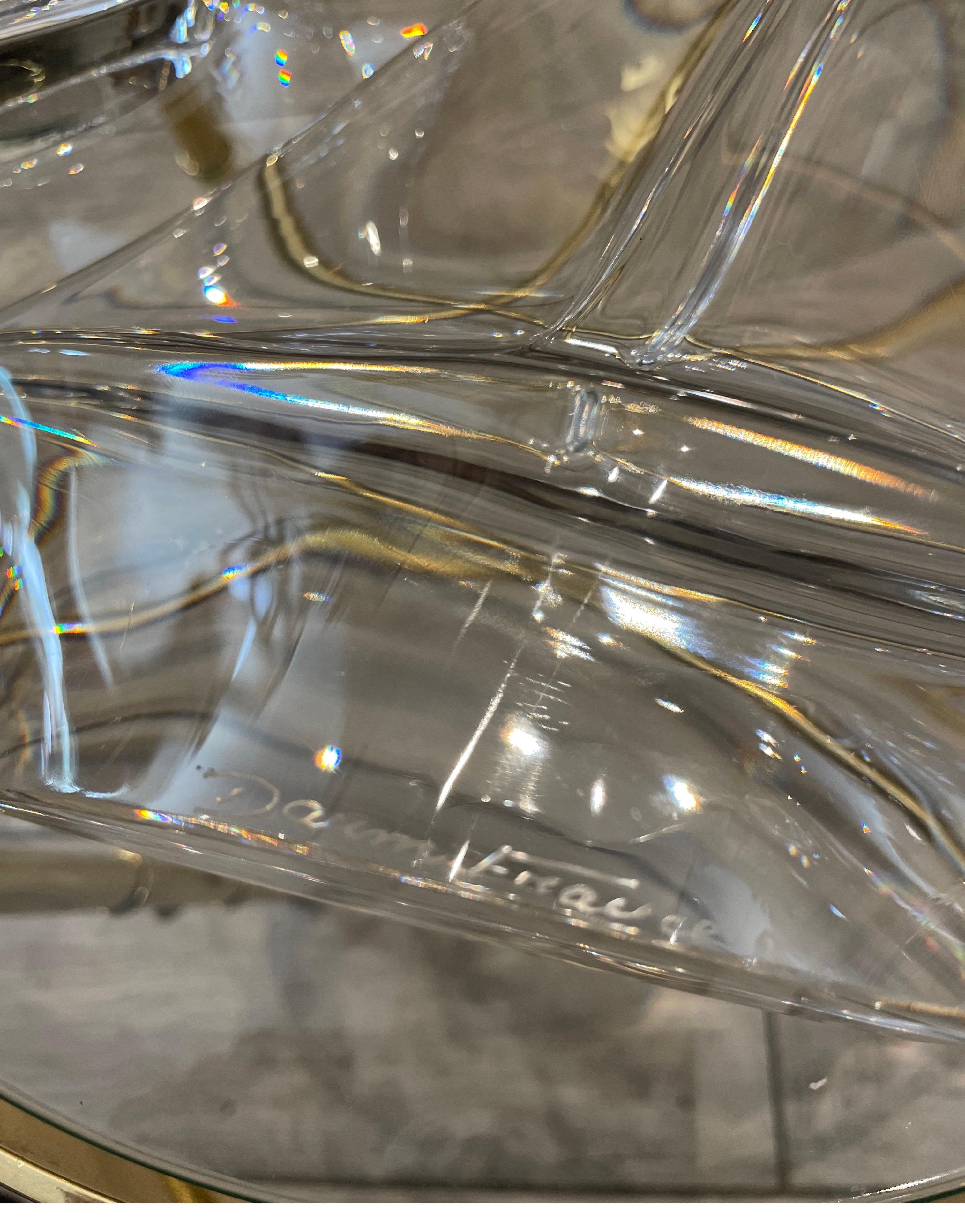 20ième siècle Paire de sculptures de voiliers en cristal de Daum en vente