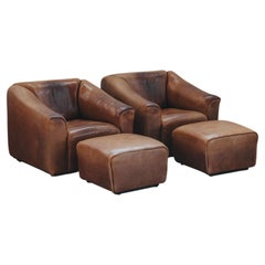 Vintage Pair Of De Sede DS47 Lounge Chairs From Switzerland, Circa 1970