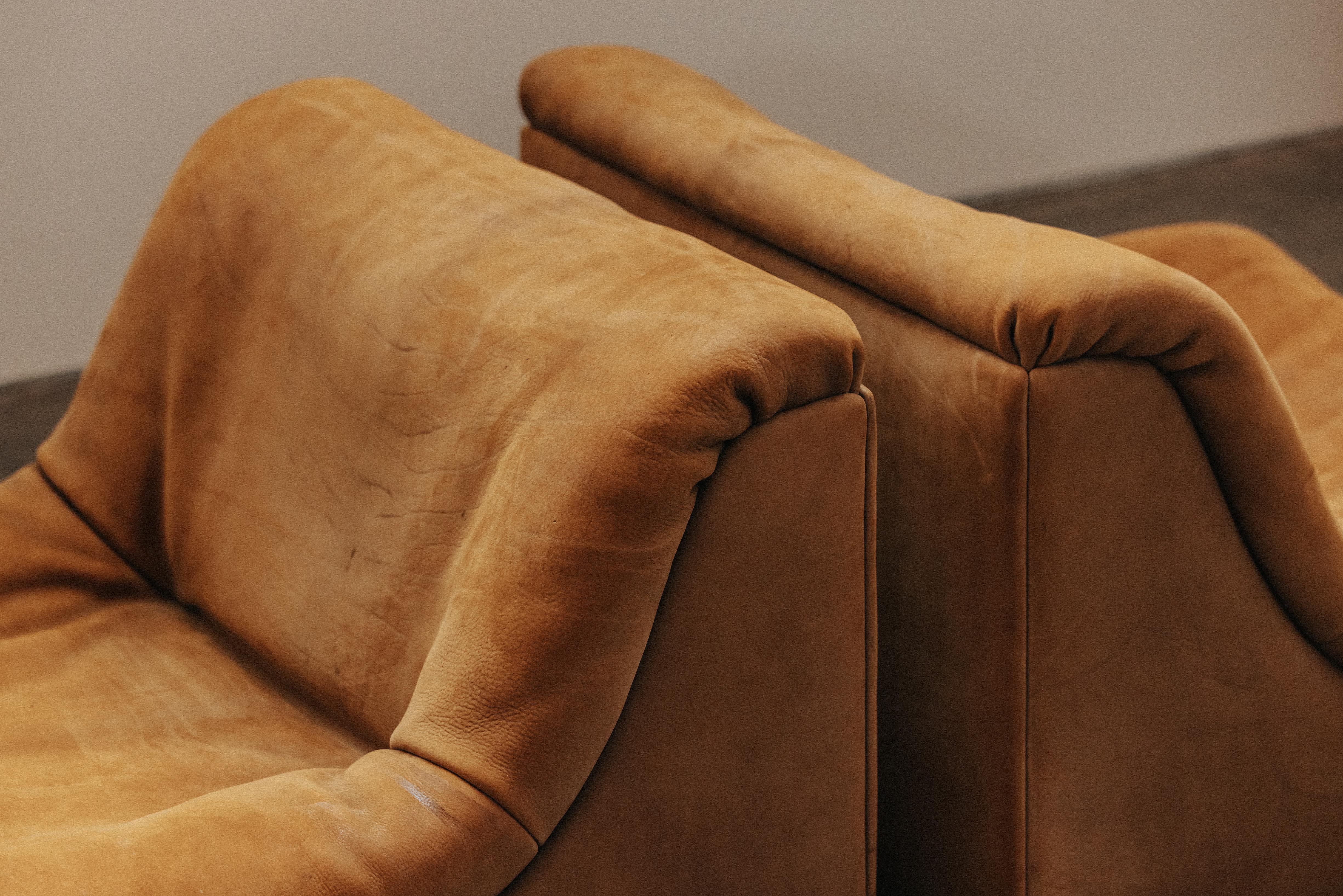 Vintage Pair Of De Sede Lounge Chairs, Model DS46, From Switzerland, Circa 1970 1