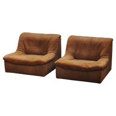 Vintage Pair Of De Sede Lounge Chairs, Model DS46, From Switzerland, Circa 1970