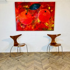 Vintage Pair of 'Dolphin' Stacking Chairs by Bjarke Nielsen for Dan-Form Denmark