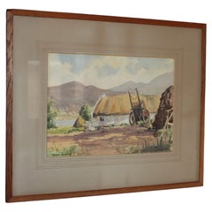 Vintage pair of Donegal ireland watercolours by Frank Murphy