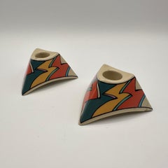 Vintage Pair of Dorothy Hafner for Rosenthal Flash Candlestick Holders