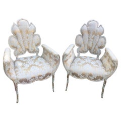 Vintage Pair of Dramatic Oscar de la Renta Tulip Chairs