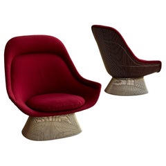 Vintage Pair of Easy Chairs by Warren Platner, Knoll International, Mid Century
