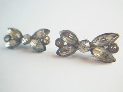 Vintage Pair of Edwardian Style Dress Clips - Unsigned - Circa 1950's