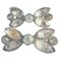 Vintage Pair of Edwardian Style Dress Clips - Unsigned - Circa 1950's