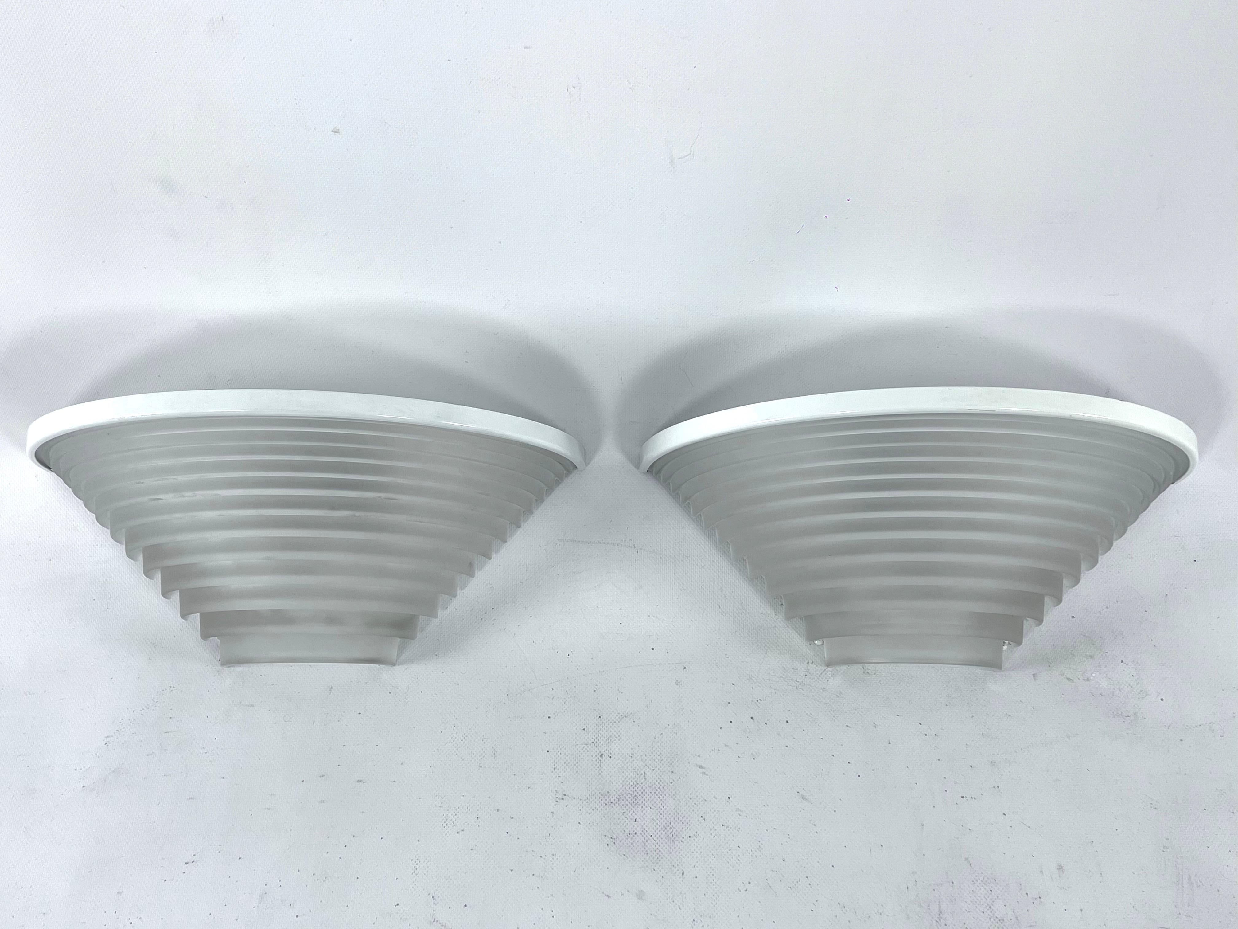 Mid-Century Modern Vintage Pair of Egisto 38 Sconces by Angelo Mangiarotti for Artemide, Italy 1980 For Sale
