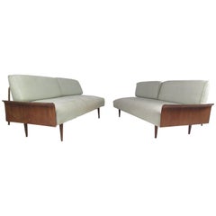 Retro Pair of Fan Arm Daybeds in the Style of Frank & Son