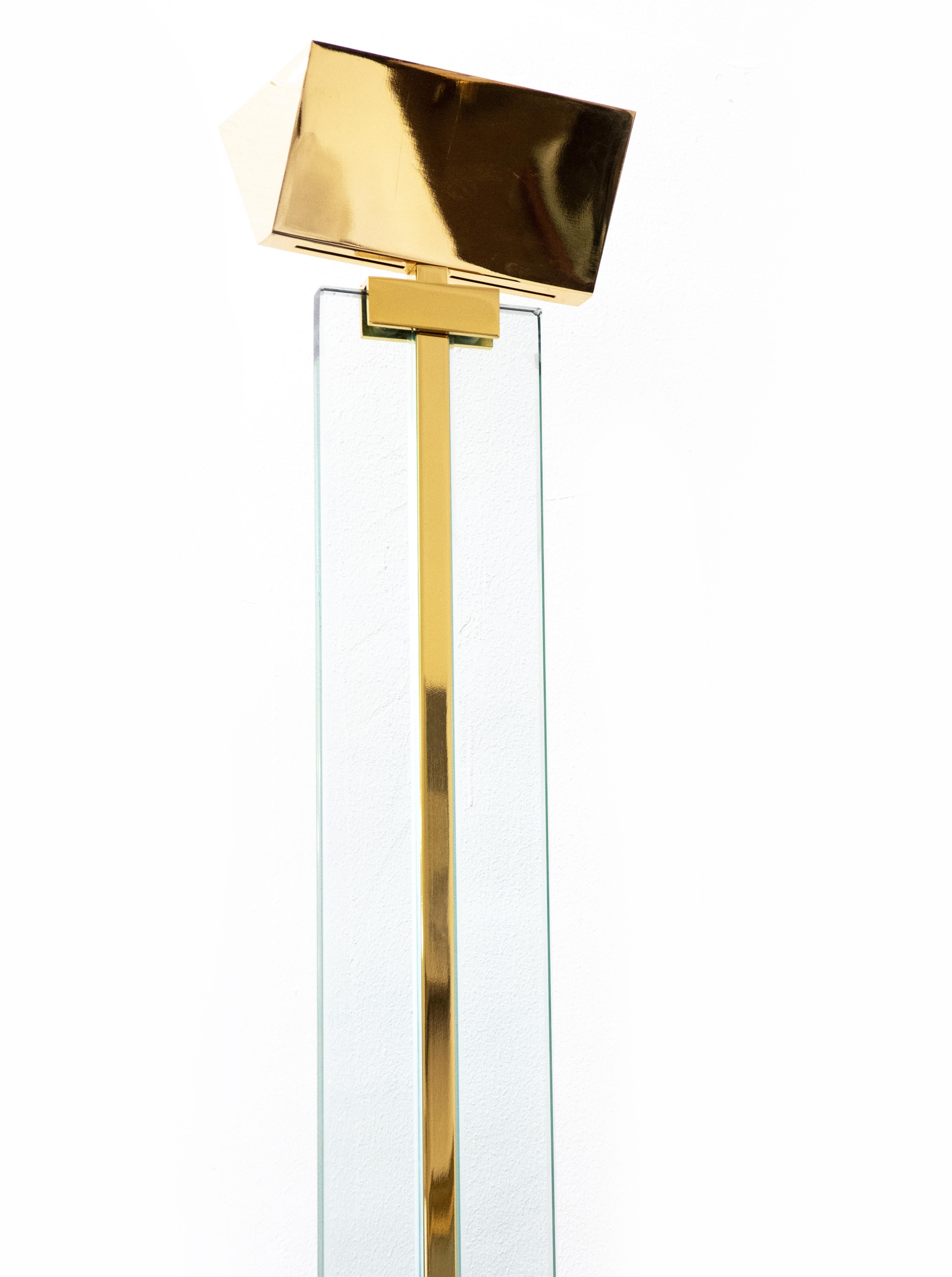 Pair of Floor Lamp is an original Contemporary Design Artwork realized by Gianfranco Frattini (Padua, 1926 - Milan, 2004) in the 1970s

Made in Italy, brass and Crystal by Relco Design.

Dimensions: 188 x 40 x 50 cm. 

Both are in very good