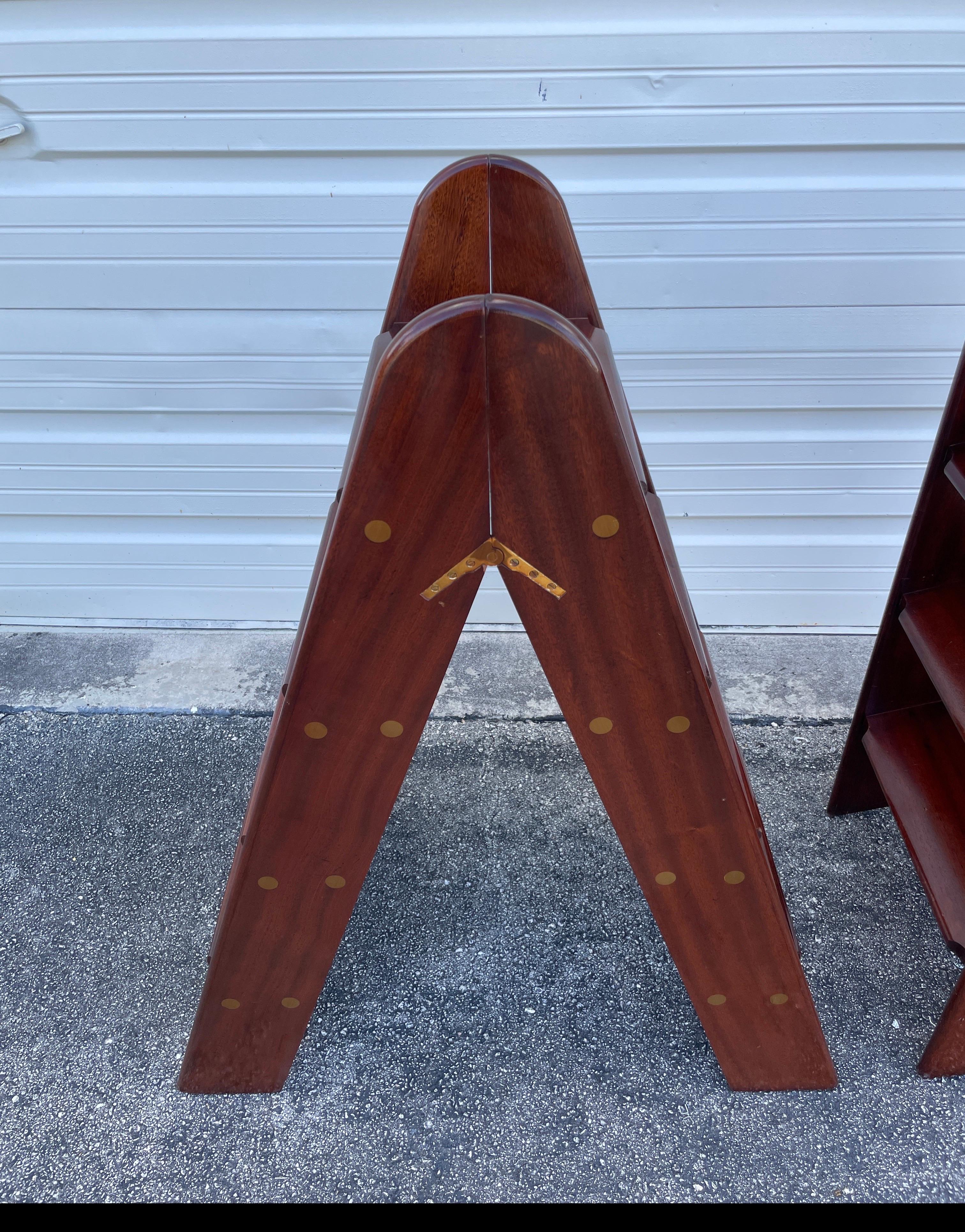 Vintage Pair of Folding Library Steps For Sale 4