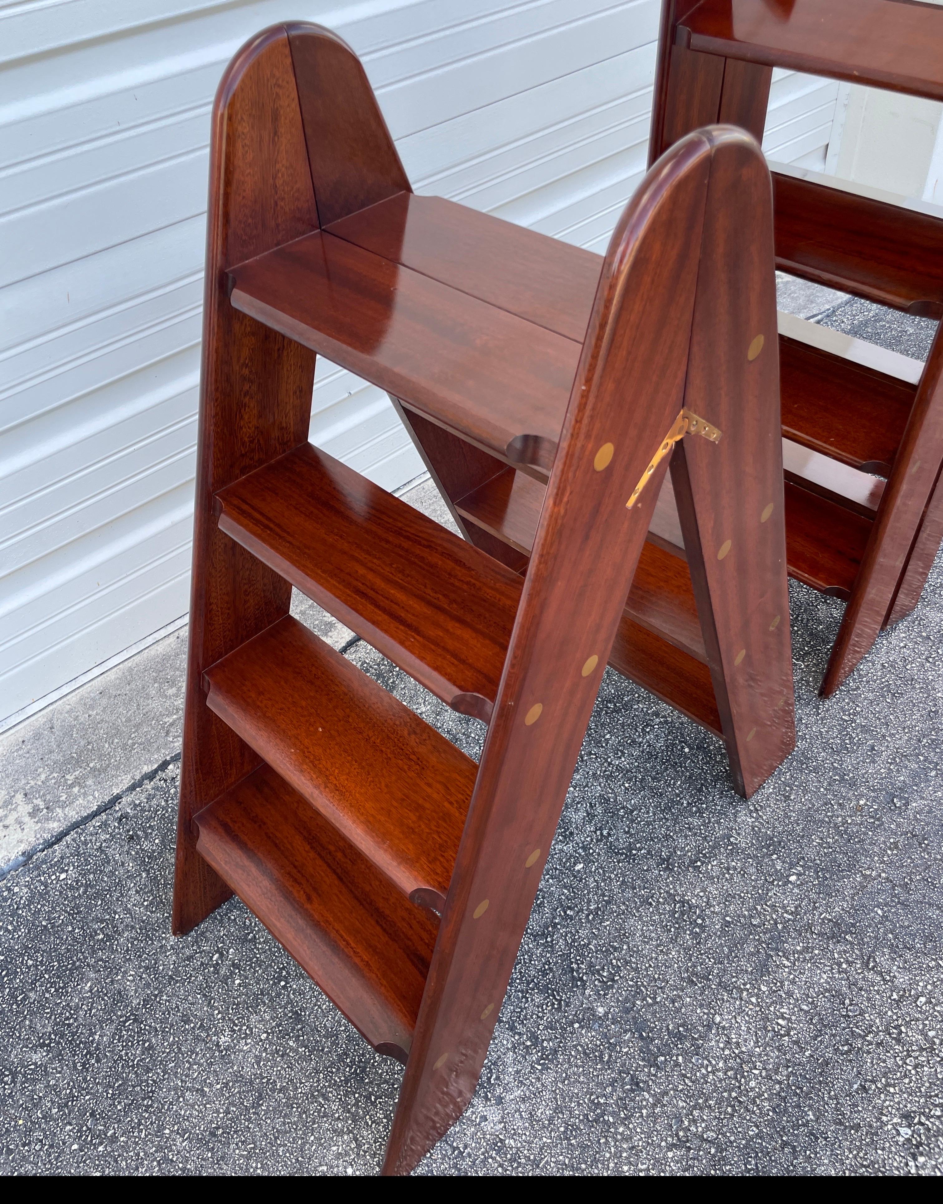 Vintage Pair of Folding Library Steps For Sale 5