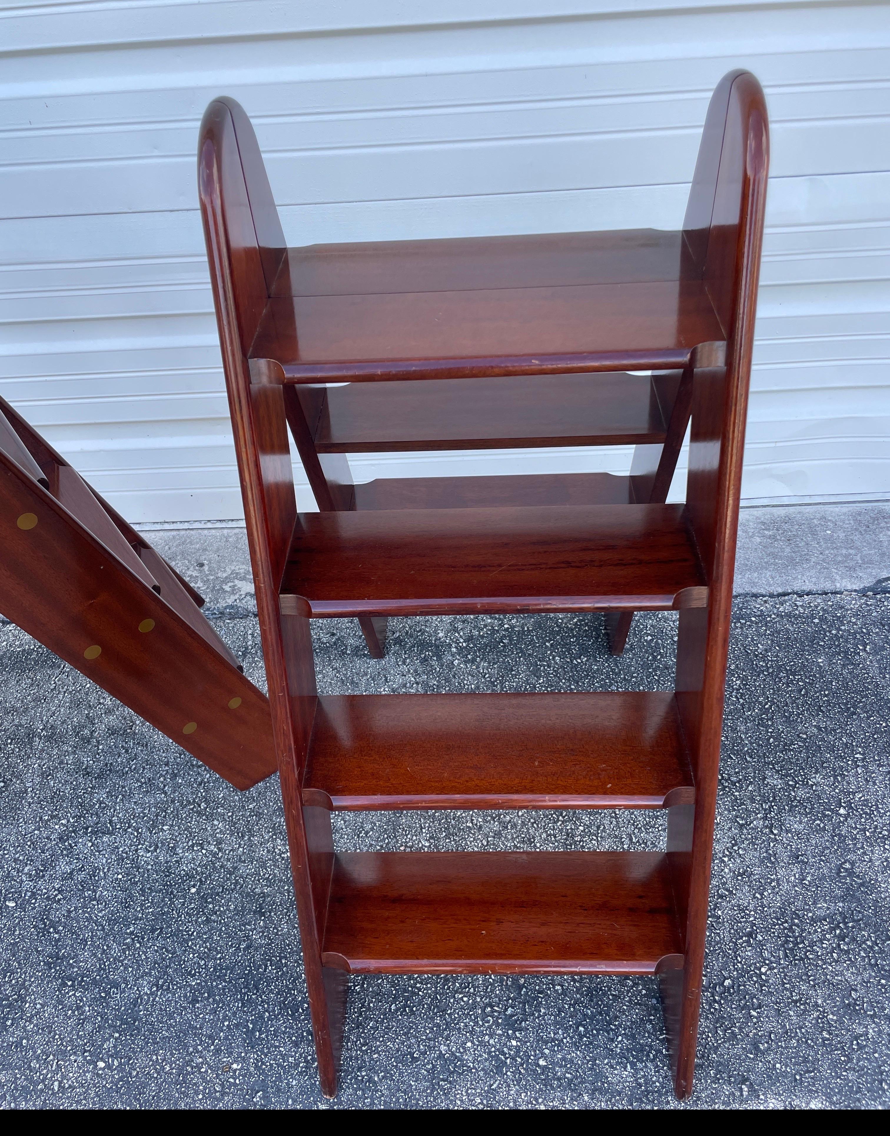 Italian Vintage Pair of Folding Library Steps For Sale