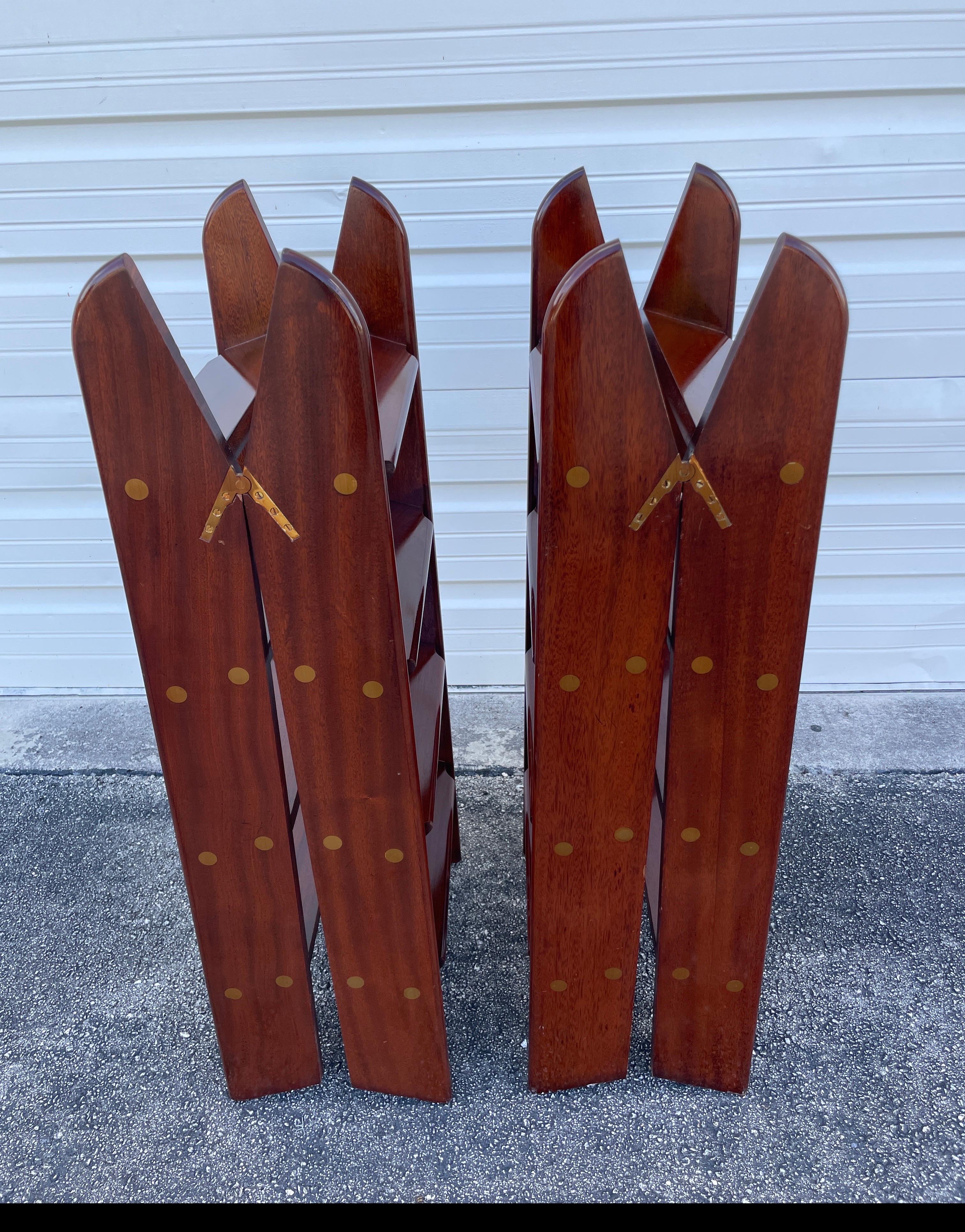 Vintage Pair of Folding Library Steps For Sale 1