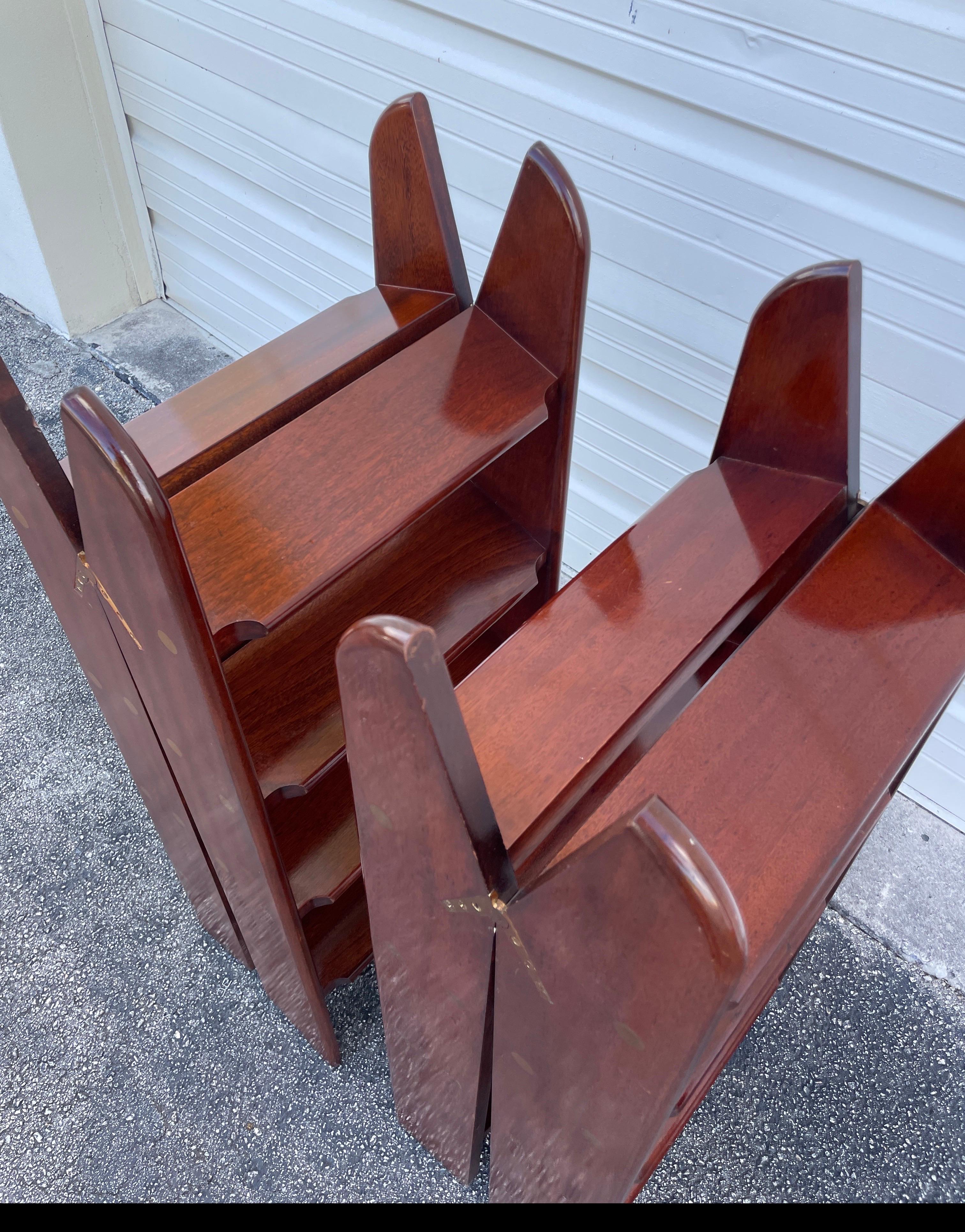 Vintage Pair of Folding Library Steps For Sale 3