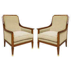 Vintage Pair of French Brazilian Rosewood Lounge Chairs