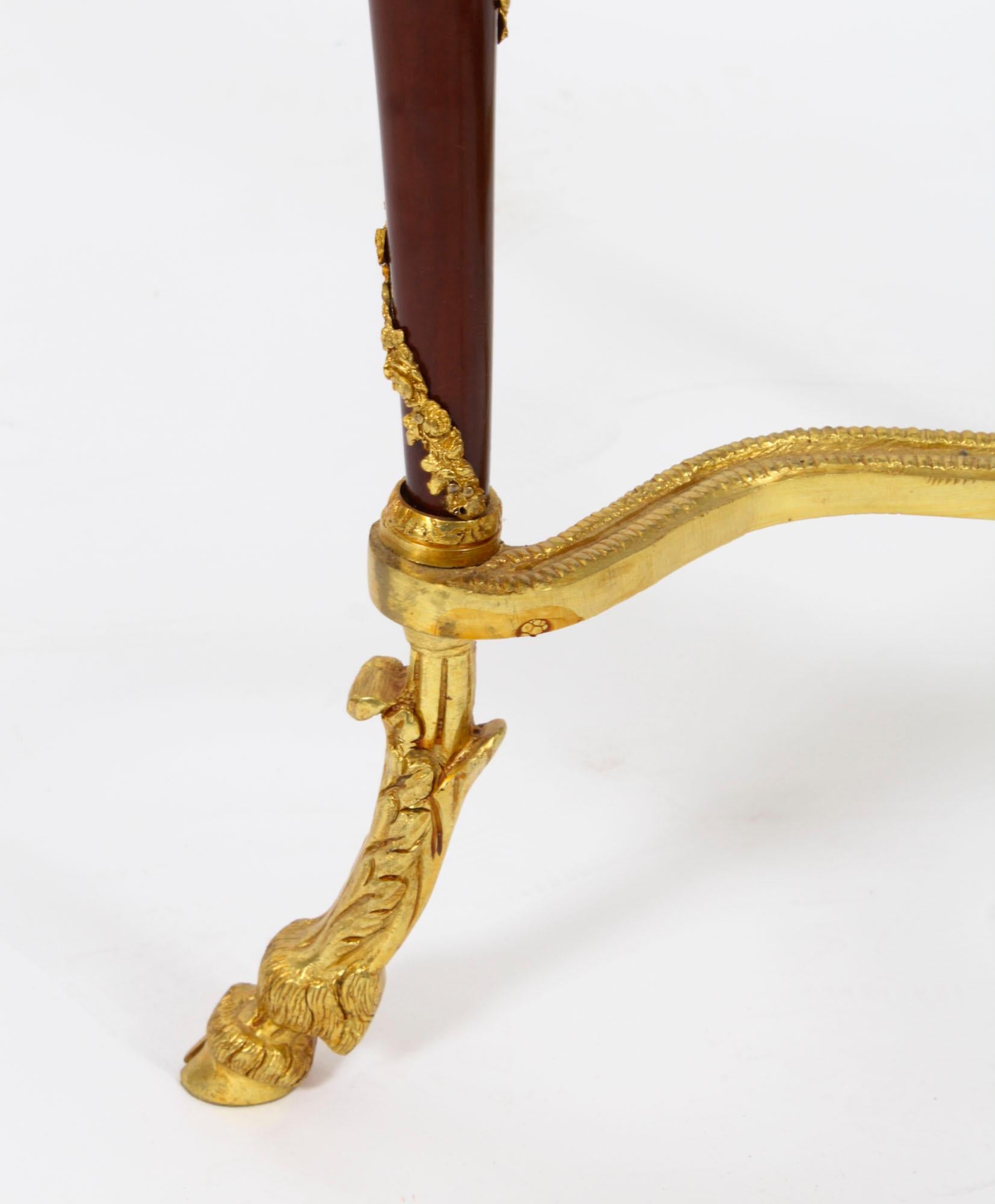 Vintage Pair of French Louis Revival Ormolu Mounted Occasional Tables, 20th C For Sale 13