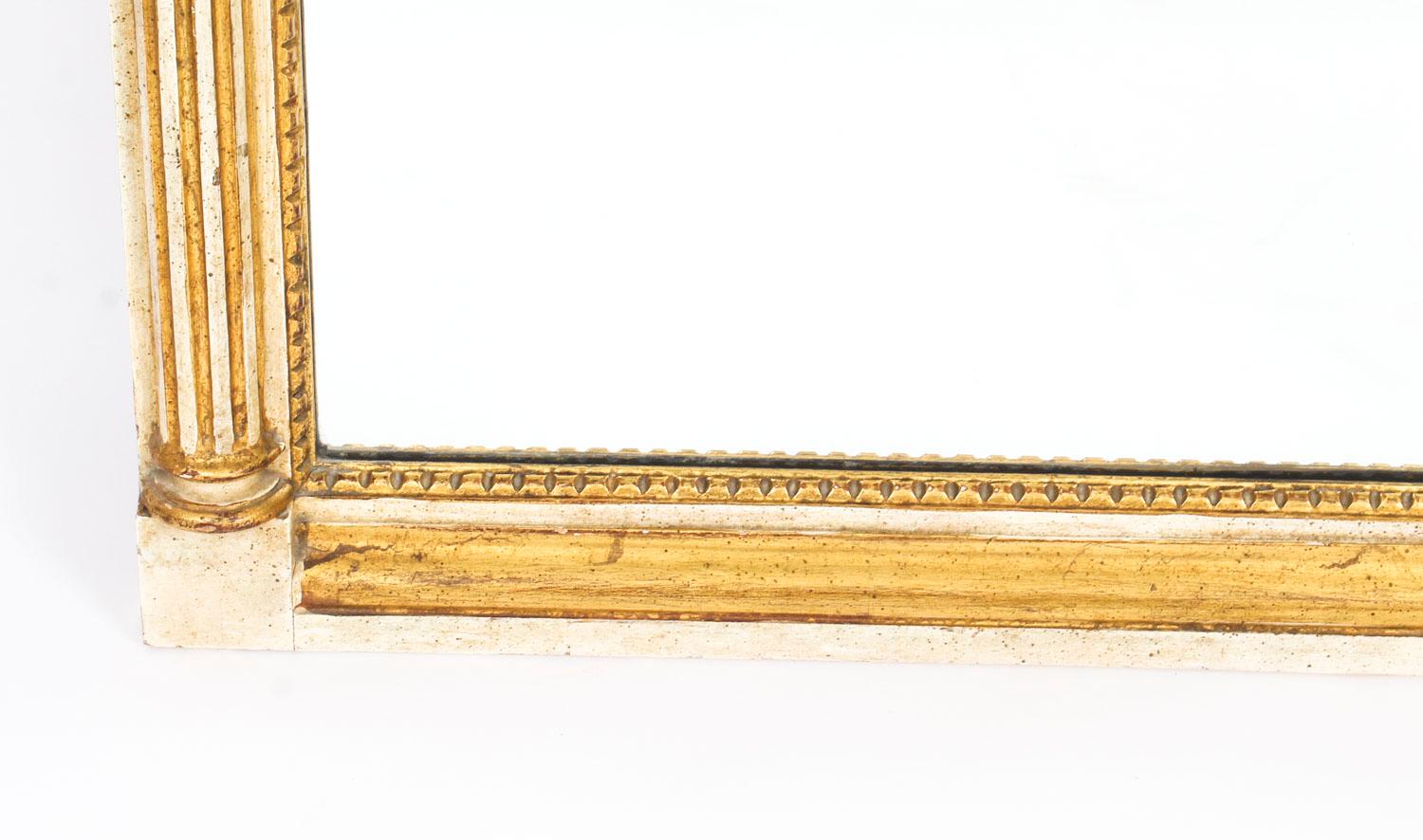 Vintage Pair of Gilded and Cream Painted Georgian Revival Mirrors, 20th Century In Good Condition In London, GB