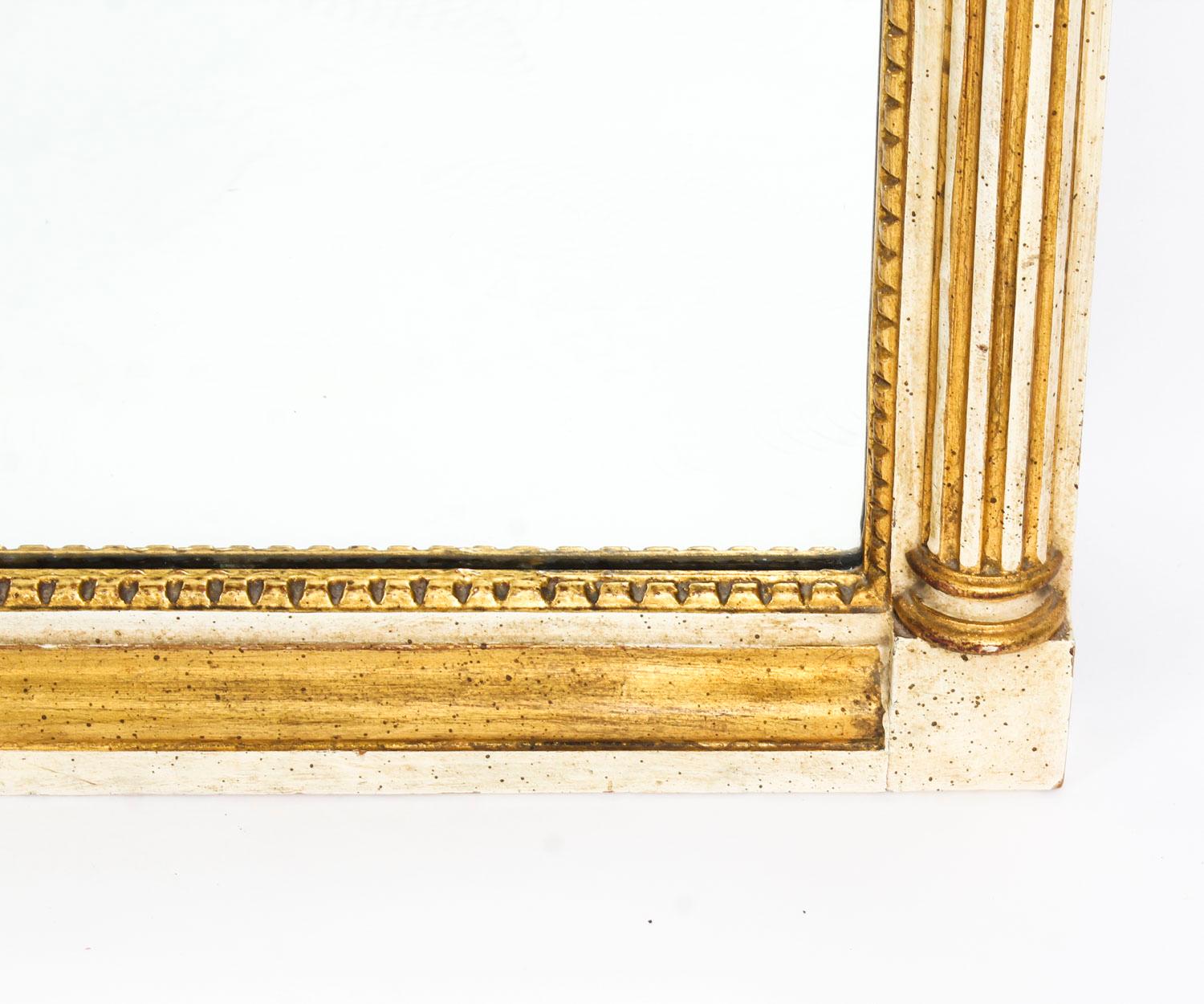 Vintage Pair of Gilded and Cream Painted Georgian Revival Mirrors, 20th Century 2