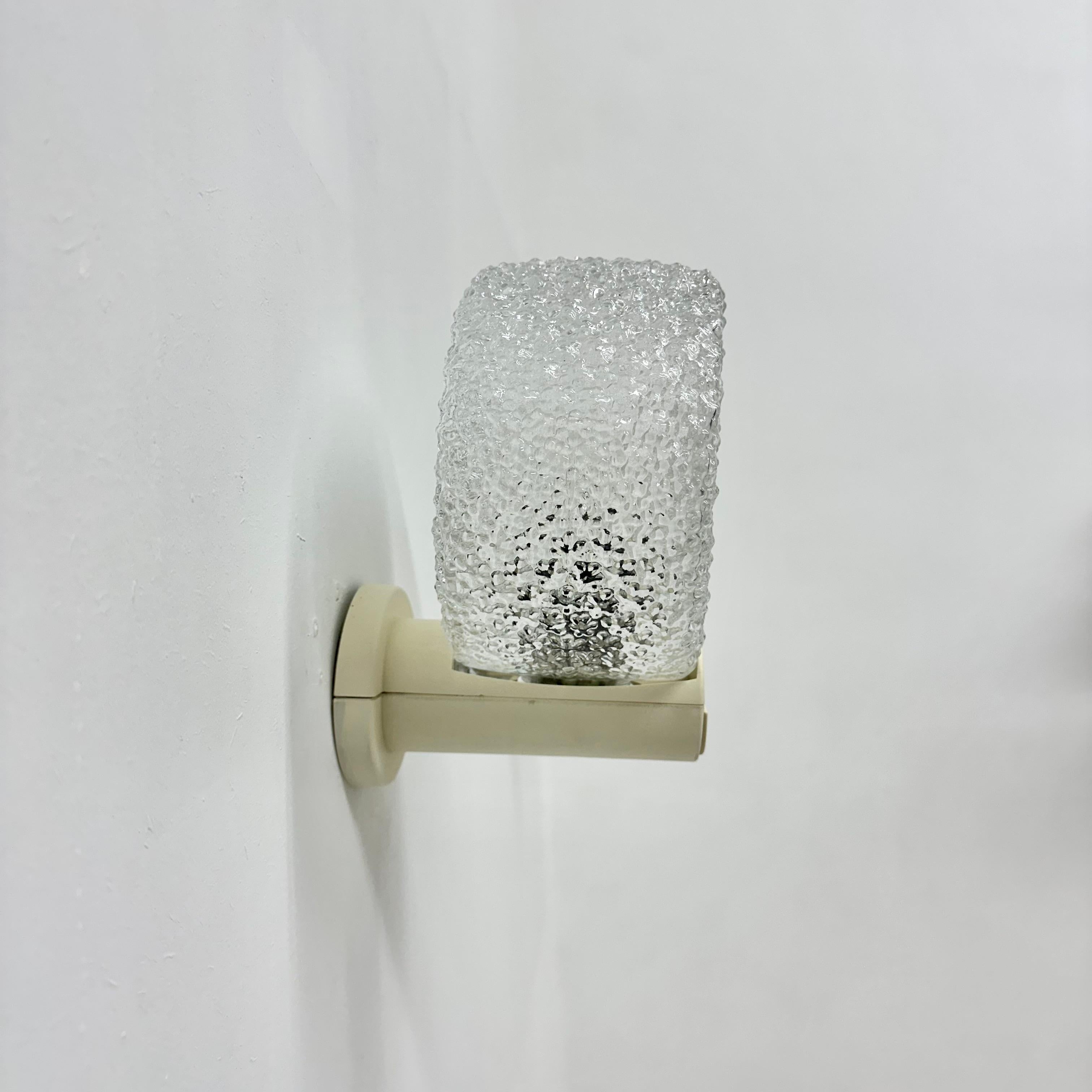 Paar Vintage-Wandleuchten aus Glas, Wandleuchten, 1970er-Jahre im Angebot 12