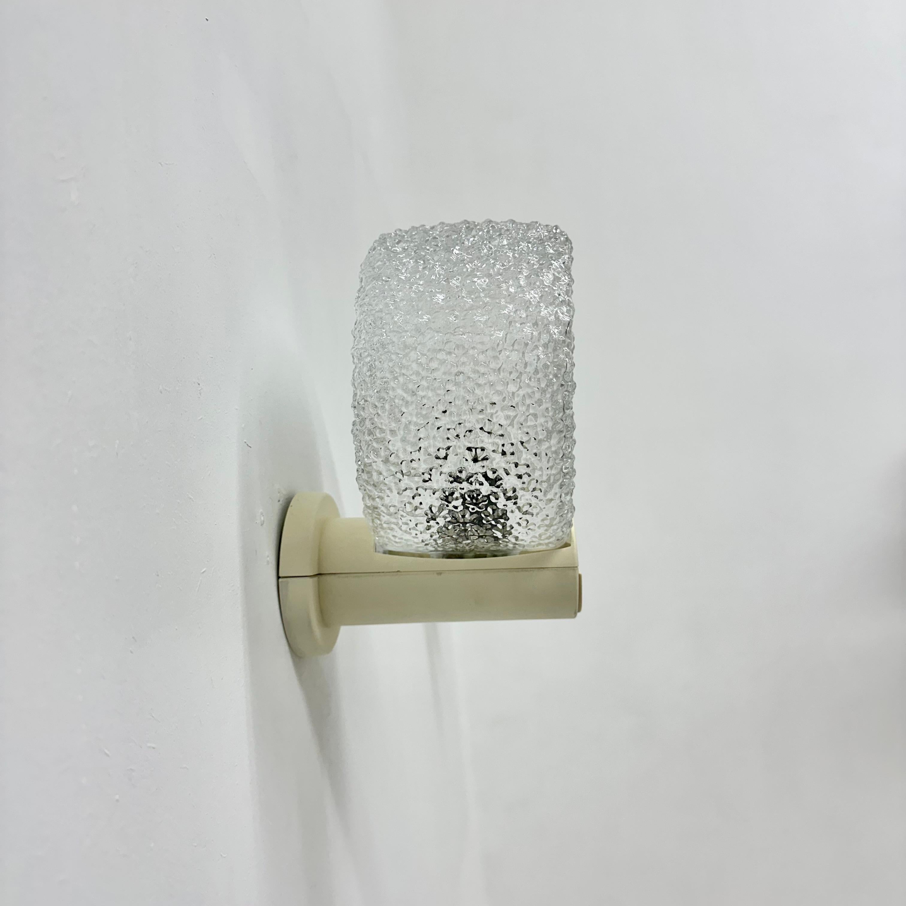 Paar Vintage-Wandleuchten aus Glas, Wandleuchten, 1970er-Jahre im Angebot 13