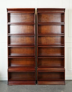 VINTAGE PAIR OF GLOBE WERNICKE Style BARRISTER 6 SECTiONS BOOKCASES
