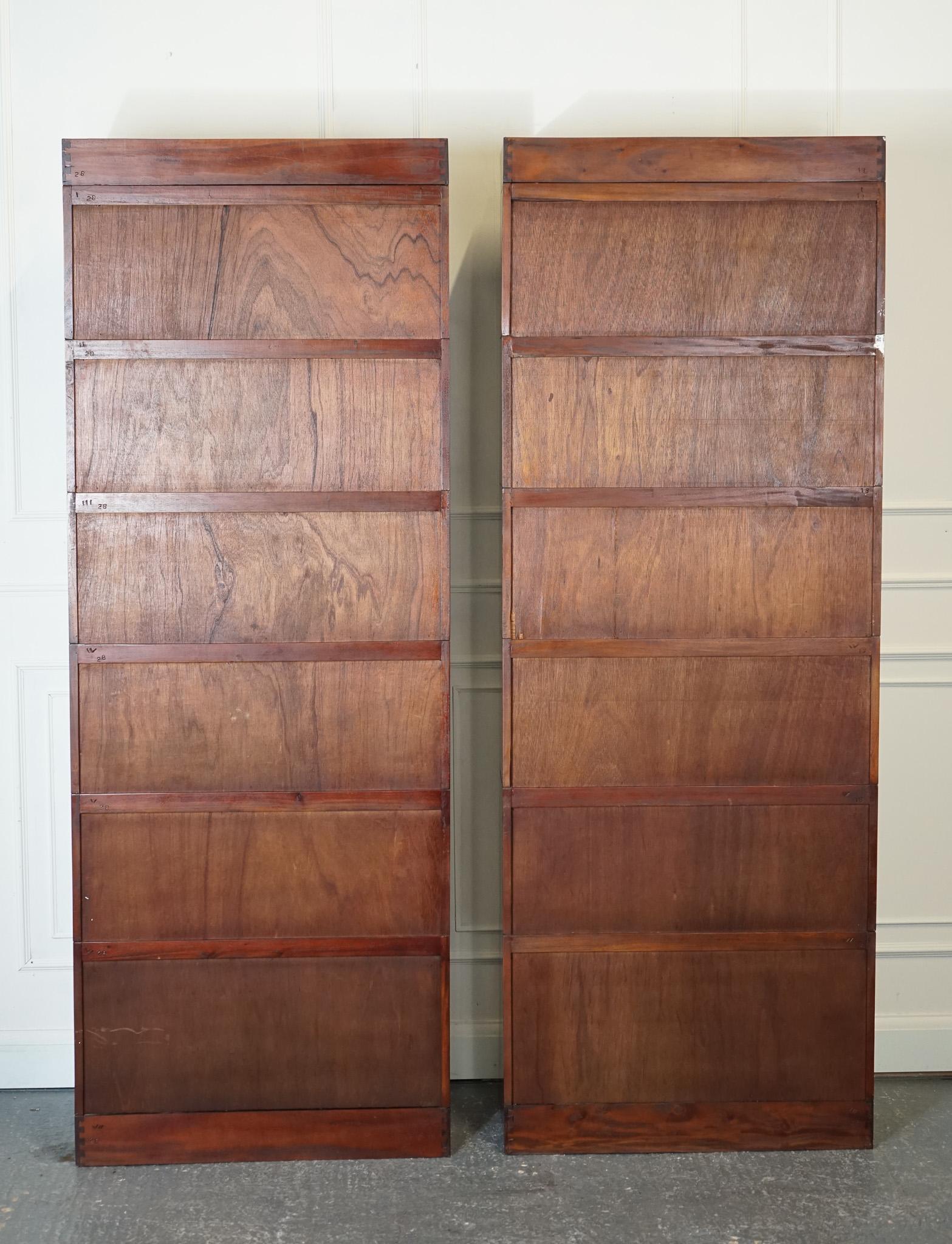VINTAGE PAIR OF GLOBE WERNICKE STYLE BARRISTER 6 SECTiONS BOOKCASES 10