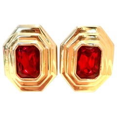 divas retro ruby Vintage Pair Of Gold
Ruby Art Glass Earrings By, Diva