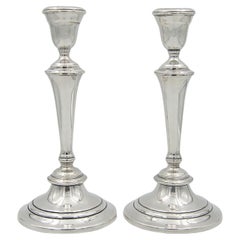 Vintage Pair of Gorham Convertible Candlesticks in Silver Plate