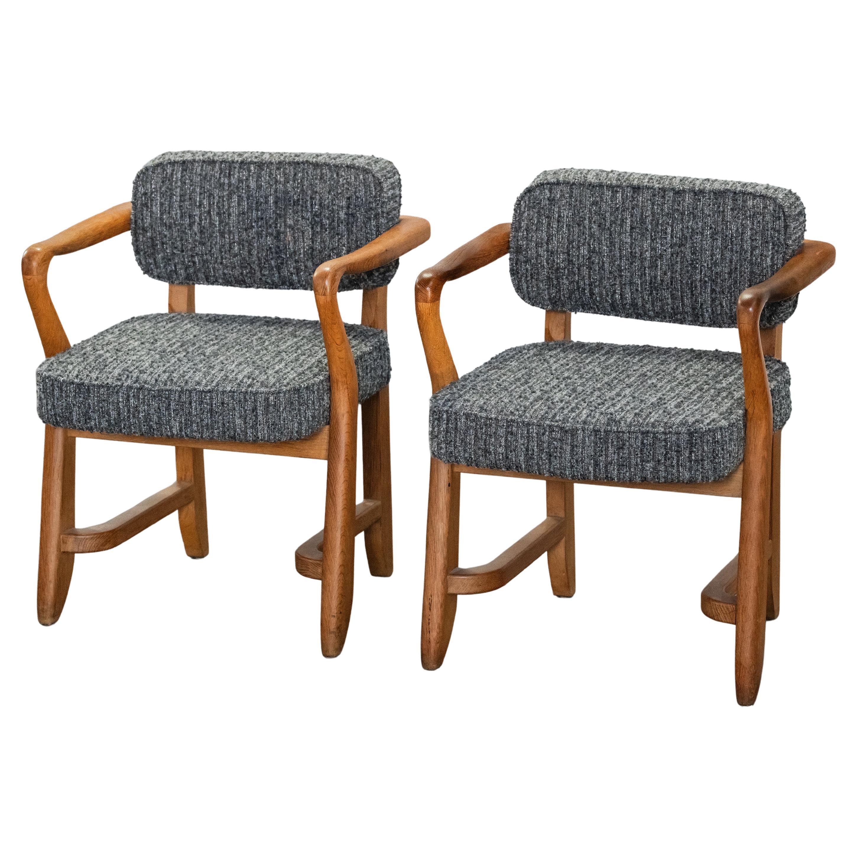 Vintage Pair Of Guillerme Et Chambron Chairs From France, Circa 1960