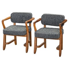 Vintage Pair Of Guillerme Et Chambron Chairs From France, Circa 1960