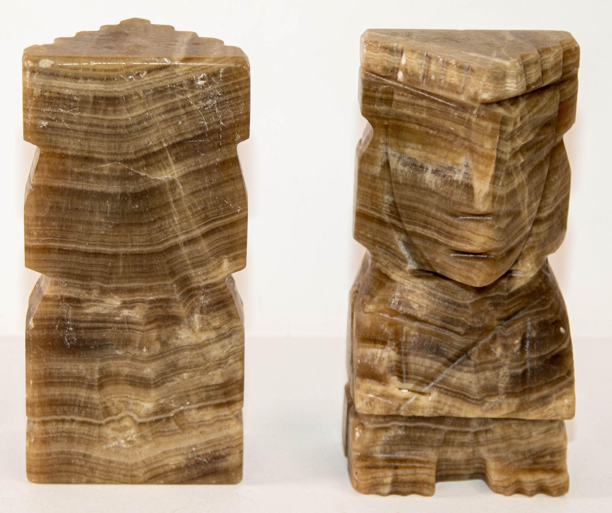 vintage stone bookends