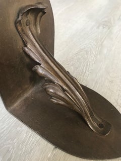 Arts & Crafts Pair of Handcrafted Metal Bookends with Meaningful Symbolic Leaves