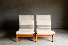 Vintage Pair of Hans Wegner Lounge Chairs from Denmark, Circa 1960