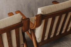 Vintage Pair Of Hans Wegner Lounge Chairs, Model GE 530, Denmark, Circa 1960