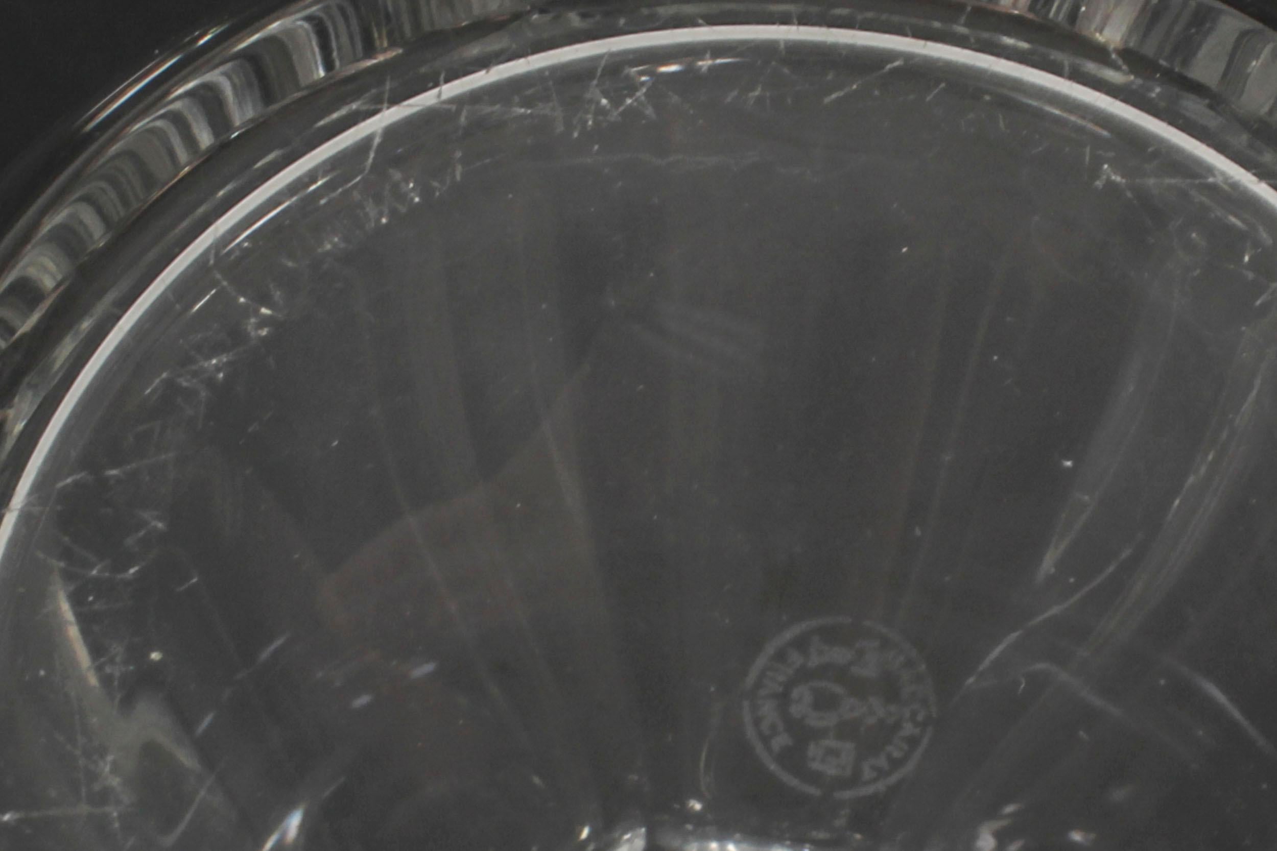 Pareja vintage de decantadores de cristal Harcourt Talleyrand de Baccarat Mediados del siglo XX en venta 1